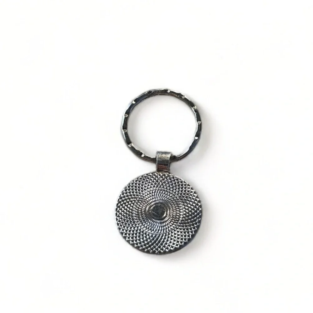 Canada Flag Domed Keychain with Keyring Small